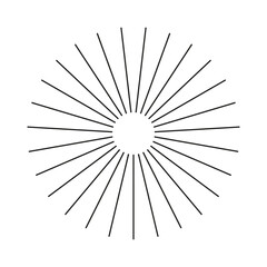 Obraz premium Spokes with radiating stripes grid. Radial stripes icon. Sunburst element. Radial circle radiation lines. Circular lines.