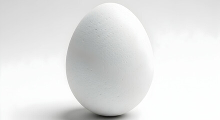 Single White Egg Symbolizing Purity, Simplicity and New Beginnings