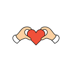 two hands shaping a heart shape with fingers  hold