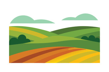 Serene Rolling Hills Landscape A picturesque view of idyllic countryside scenery