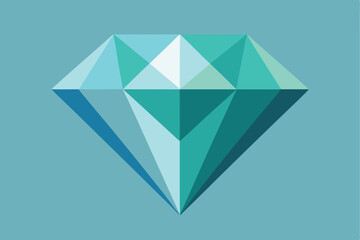 Minimalist design showcasing a geometric gem stone with clean facets displayed against a soft blue background, emphasizing clarity and elegance in artistry and craftsmanship