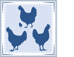 Chicken silhouette Chicken Icon Chicken silhouette illustration
