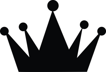 Monochromatic Royal Crown, Vector Illustration