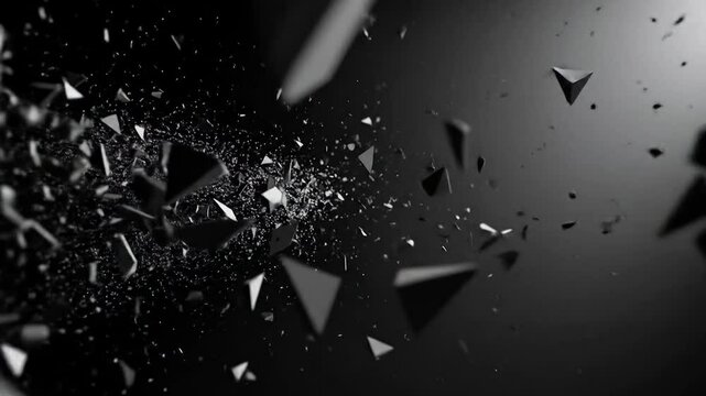 Dynamic Fragmentation: An Abstract Black and White Geometric Deconstruction