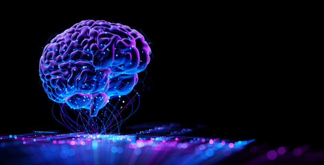 Human Brain - Futuristic Concept of Intelligence, science and mind
