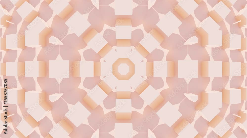 Poster intricate abstract 3d kaleidoscope loop featuring mosaic geometry and patterned ornament backgrounds