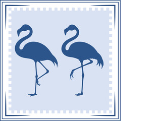 Flamingos silhouette Flamingos Icon Flamingos silhouette illustration
