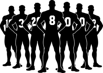 American Football Players  vector bundle