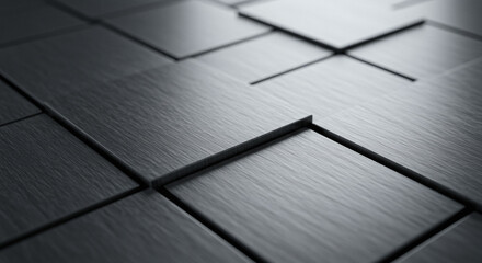 Metallic Square Tiles Abstract Background