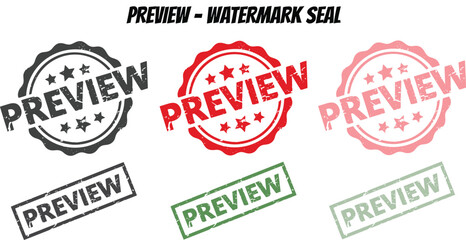 Preview Label Stamp Template – Editable Watermark for Review Documents. Modern Infographic Elements – Fully Editable SVG for PowerPoint, Web, Illustrator, and most vector-based applications.