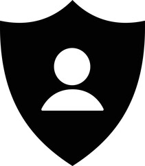 Security and privacy shield icon. Cybersecurity shield icon representing data protection and security isolated on transparent background. Digital security icon. Vector illustration.