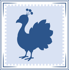 Peacock silhouette Peacock Icon Peacock silhouette illustration