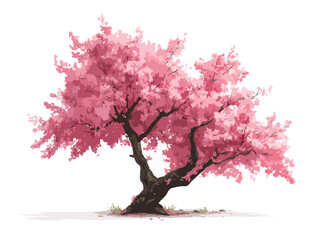 Obraz premium cherry blossom tree vector art