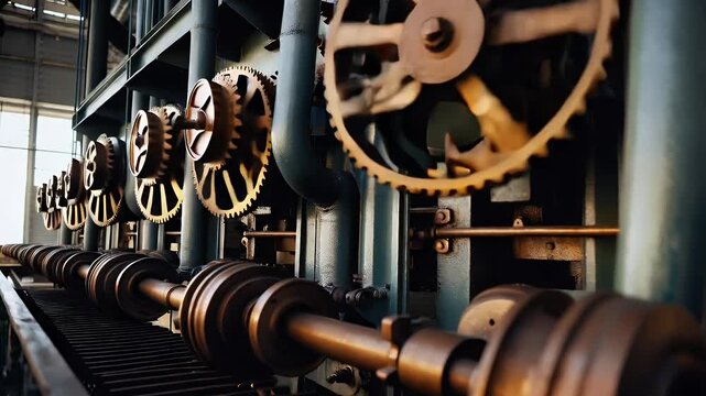 Industrial machinery gears and mechanisms