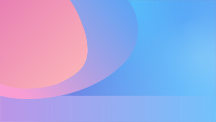 Photo of abstract background with pink and blue gradient shapes and modern design