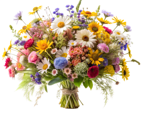 Vintage Wildflower Bouquet Art