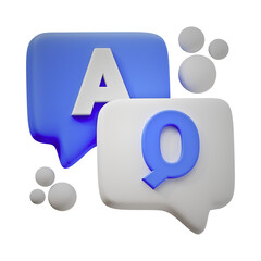 3D question answer icon