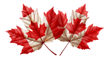 Two maple leaves show pride in Canada