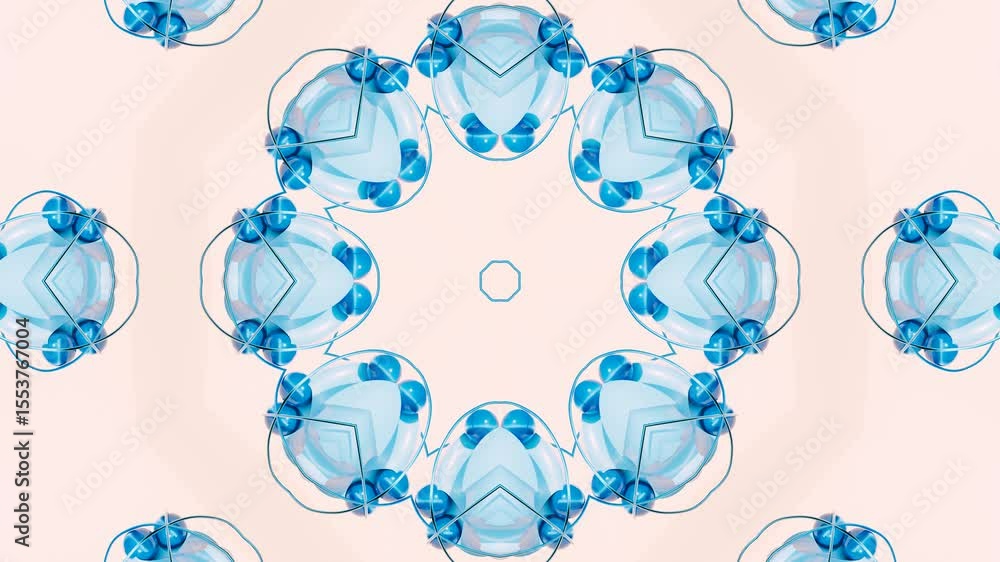 Poster colorful abstract 3d kaleidoscope animation featuring intricate geometry and mosaic patterns ideal f