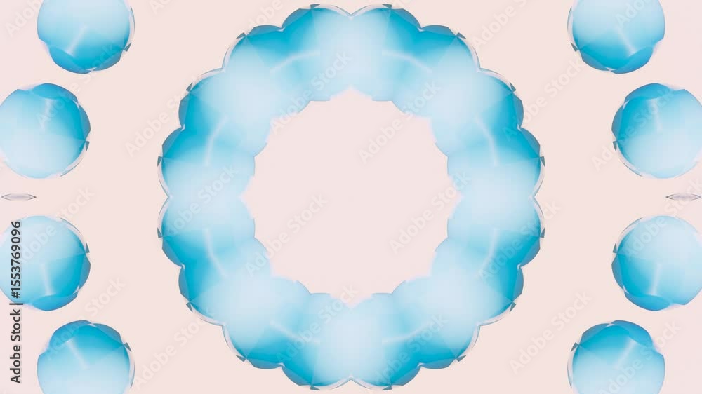 Poster intricate abstract 3d kaleidoscope loop featuring mosaic geometry and patterned ornament backgrounds