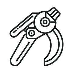 Electric Wire Stripper Outline Vector Icon