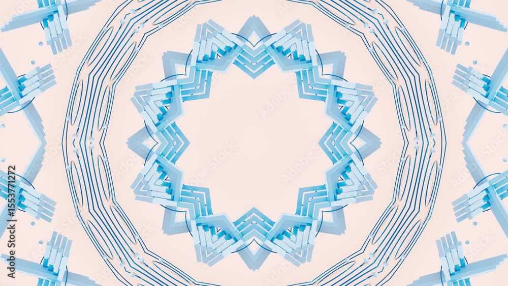 Poster vibrant 3d abstract kaleidoscope background with colorful mosaic geometry and patterned ornament des