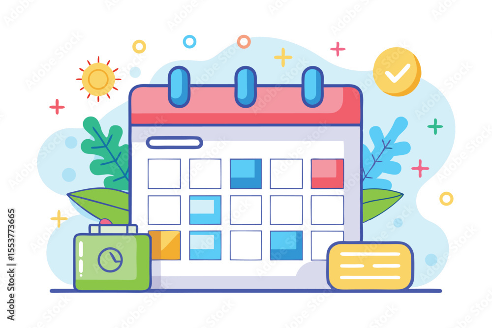 Poster schedule planning with a focus on prioritizing important tasks for effective time management and org