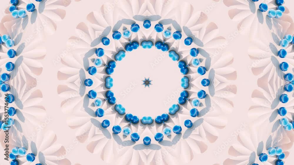 Poster dynamic 3d mosaic kaleidoscope background with abstract geometry and ornamental design elements crea