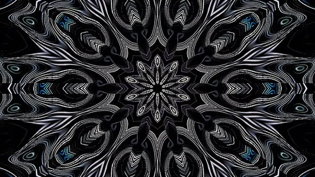 Abstract Kaleidoscope pattern with full colors. Magic mandala. 4k	