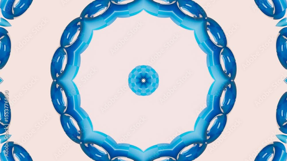 Poster abstract 3d kaleidoscope background featuring geometric mosaic patterns and ornamental symmetry idea