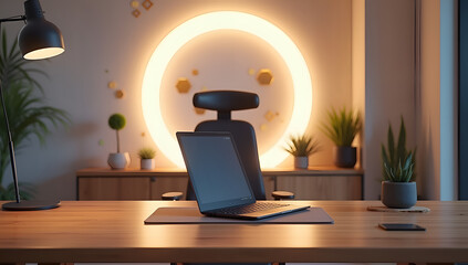 Designing Dreams: A Photorealistic Workspace with Modern Flair