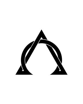 alpha omega on white background for tattoo symbol religion icon logo. vector illustration