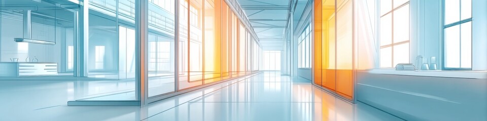 Creative workspace for innovative metal structure development in a modern environment