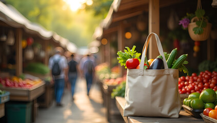 Eco-Friendly Tote Amidst Market Vibrance