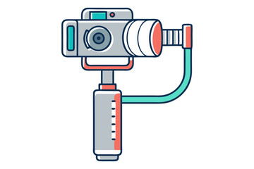 Fototapeta premium Camera Gimbal Device Minimal Drawing