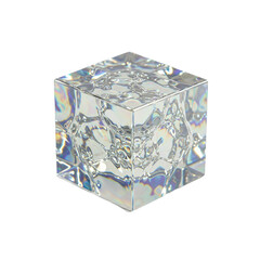 Iridescent Glass Cube Abstract Art Texture for Design Projects