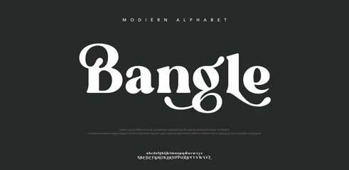 Bangle modern stylish small alphabet letter logo design