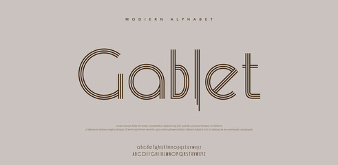 Gablet vector illustration of alphabet letter A to Z