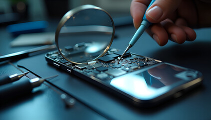 Smartphone Circuitry Under a Magnifying Glass