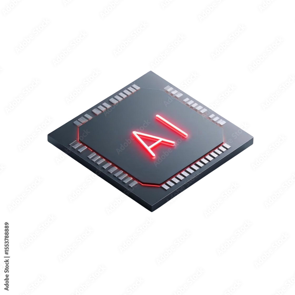 Poster ai chip technology artificial intelligence processor neural network machine learning innovation futu