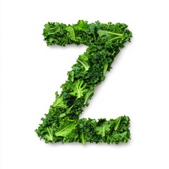 Obraz premium Zucchini and Broccoli Green Letter Z