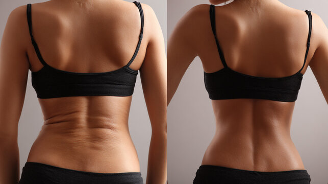 Body Transformation Before and After: A side-by-side comparison showcasing a remarkable body transformation.