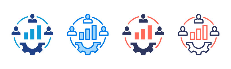 Obraz premium Skill Improvement icon sheet multiple style collection