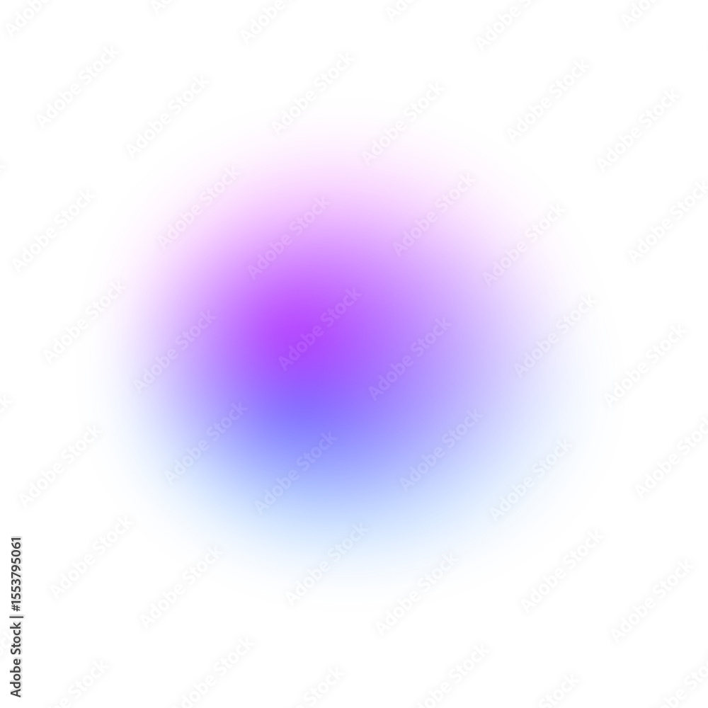 Aufkleber blue teal green purple gradient round globe circular shape isolated on transparent background trendy