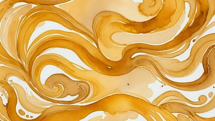 Warm golden yellow and sandy beige watercolor flow with visible brush marks reflect organic light