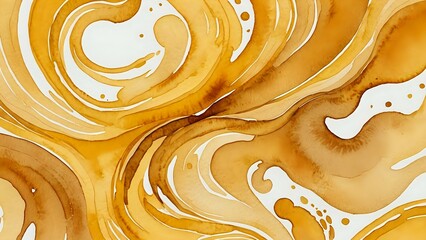 Warm golden yellow and sandy beige watercolor flow with visible brush marks reflect organic light