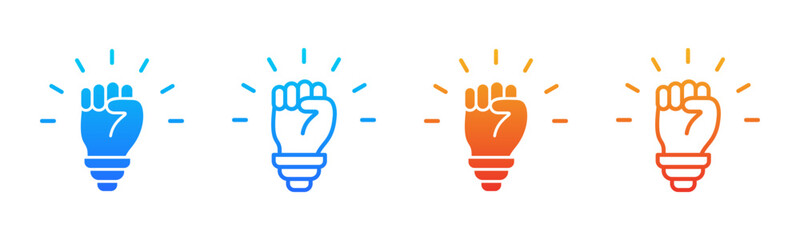 Motivation icon sheet multiple style collection