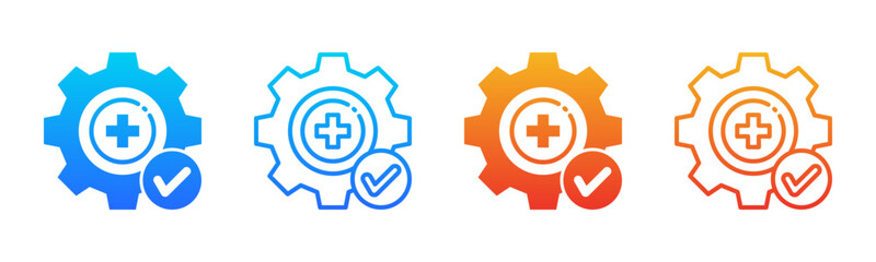 Health Optimization icon sheet multiple style collection