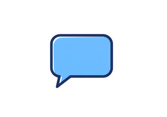 Fototapeta premium Simple Blue Speech Bubble Icon isolated on transparent background