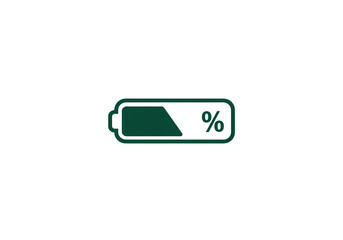 Pixelated Battery Low Power Indicator isolated on transparent background